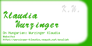 klaudia wurzinger business card